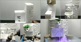 How to make a concrete barrel waterfall fountain. Awesome Waterfall Diy Water Fountain Video Diy Crafts And Projects