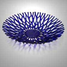 Cobalt Blue Glass Art C Bowl Fused