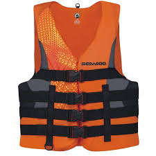 Details About Sea Doo Motion Mens Nylon Life Jacket Seadoo Jet Ski Waterski Riding Vest Pfd