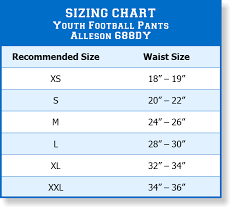 Alleson Youth Football Pants Size Chart Best Style Pants