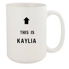 Amazon.com: This Is Kaylia - Ceramic 15oz White Mug, White : Hogar y Cocina