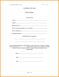Vehicle Invoice Format Of Free Bill Sale Template For Private Car Uk