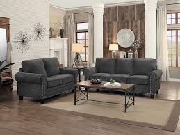 cornelia living room set dark gray by