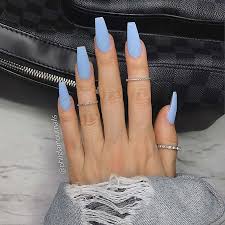 You need to try this nail shape. 43 Chic Blue Nail Designs You Will Want To Try Asap Page 2 Of 2 Stayglam