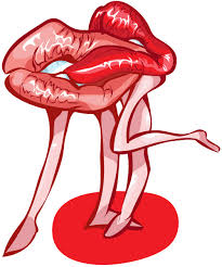 funny lips kiss vector material 02 free