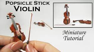 diy miniature violin tutorial you