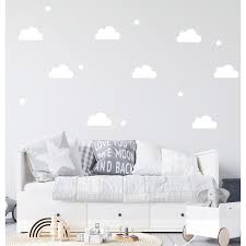 Clouds And Stars Fabric Wall Stickers