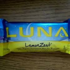 calories in luna luna bar lemon zest