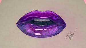 how i draw this realistic glossy lips