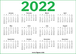 We have the printable calendar 2021 one page yearly, which has the clean design and can be used as the yearly plan of 2021. Printable 2022 Us Calendar Green Color Printable Calendars 2022