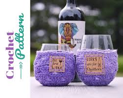 Wine Glass Cozy Crochet Pattern Wine