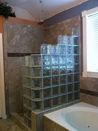 Glass Block Shower Modern Bathroom