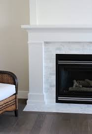 white marble fireplace the makeover
