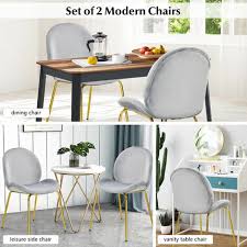 costway set of 2 dining chairs modern