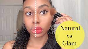 how to natural vs glam makeup tutorial