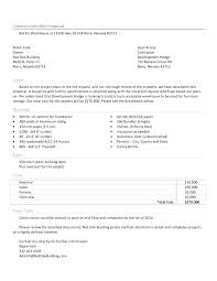 Printable Contractors Proposal Form Contractor Contract