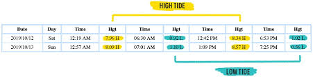 how to read a tide table rei expert