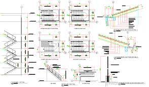 Stair Plan And Section Detail Dwg File