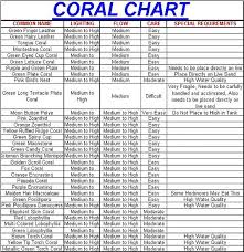 Exact Coral Placement Chart 2019