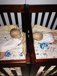 Twins Cribs Touching