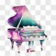colorful grand piano png