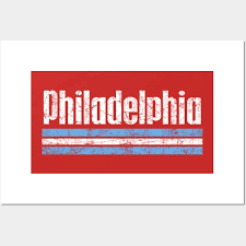 Retro Philadelphia Philly Red White And