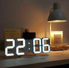 Uk 3d Led Digital Wall Clock Alarm Date
