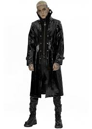 Punk Rave Patent Leather Trench Coat