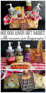 hot dog themed gifts in a basket fun