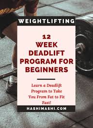 12 week deadlift program for beginners