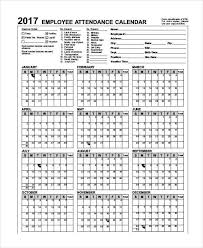 2020 employee attendance tracker free printable. Free 7 Attendance Calendar Templates In Pdf