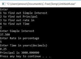 program 173 calculate simple interest