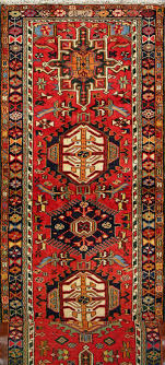 24 ft runner red gharajeh hand knotted