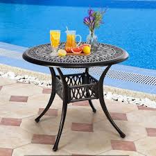 Gymax 36 Outdoor Round Dining Table