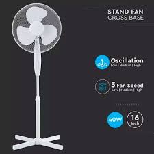 white stand fan 40w 3 sds oscilation