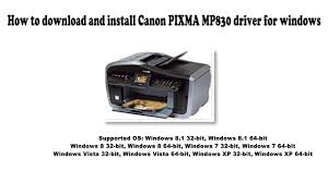 Canon pixma g3200 megatank inkjet printers. How To Download And Install Canon Pixma Mp830 Driver Windows 8 1 8 7 Vista Xp Youtube