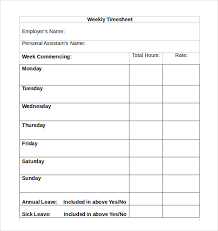Timesheet Template Microsoft Word Weekly Timesheet Template Word