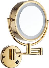 wall mounted makeup mirror with led