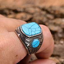 men s turquoise rings ebay