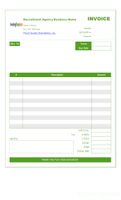 Recruitment Agency Invoice Template