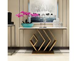 marble mixed gold designer console