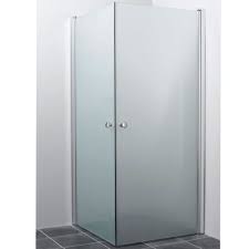 2 Straight Shower Doors In Frosted