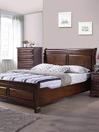 Queen Size Solid Wood Bed Rubber Wood