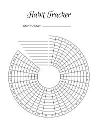 2 Bullet Journal Printable Habit Trackers Circle Habit