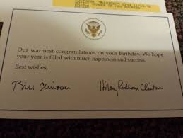 Hillary clinton @hillaryclinton follow happy birthday to this future president. Free Birthday Card From President Bill Clinton And His Wife Hillary Clinton 1993 Other Collectibles Listia Com Auctions For Free Stuff
