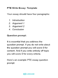 pte essay format essays argument 