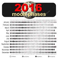 Moon Calendar 2016 Stock Vector Artoptimum 89748672
