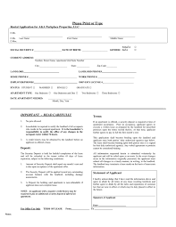 Apartment Lease Application Form In Word And Pdf Formats