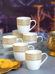 golden bone china tea cup