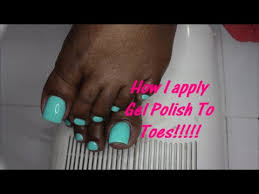 how to apply gel polish to toes you